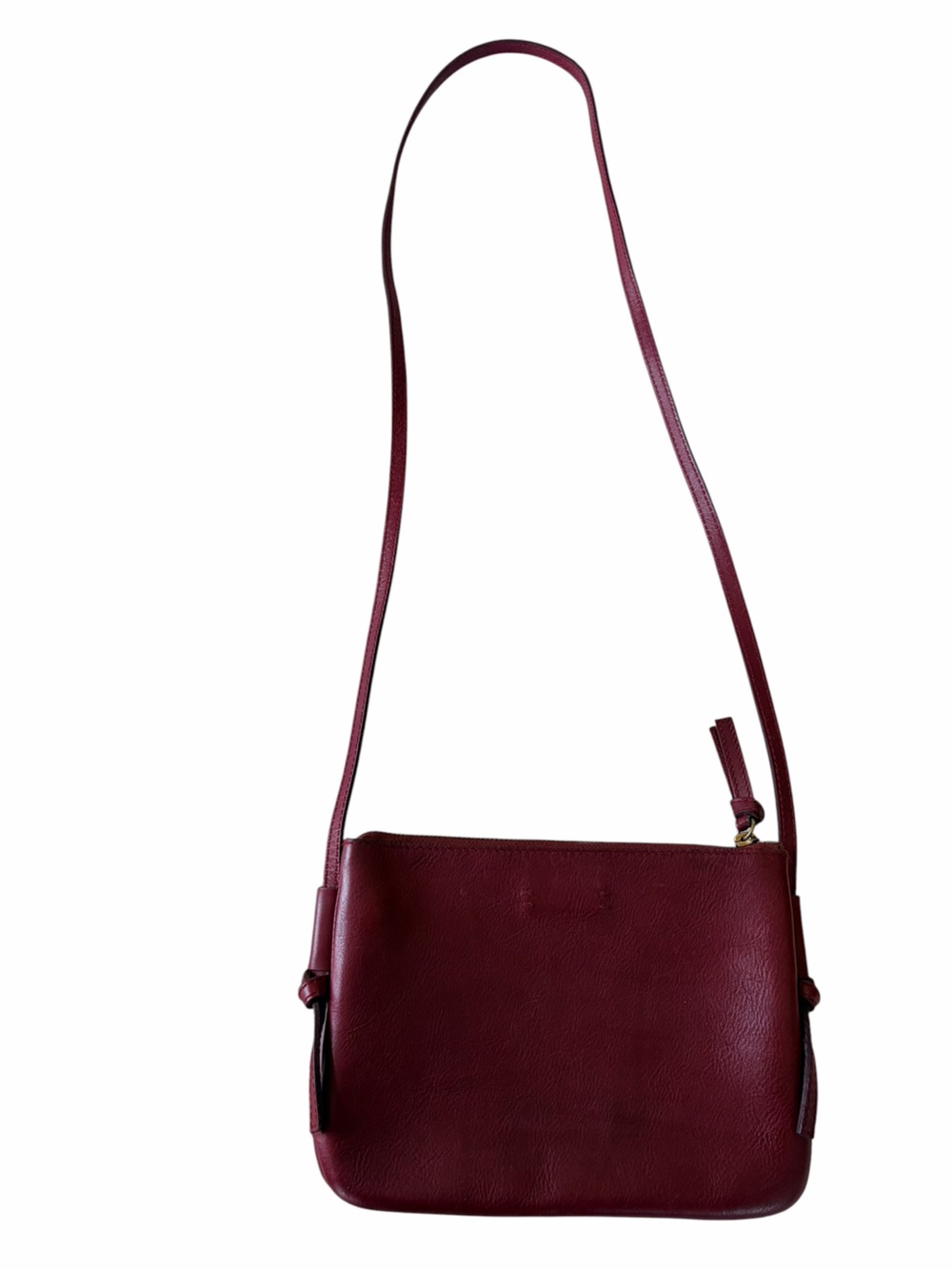 Madewell The Knotted Red Burgundy Leather Crossbody Bag. NEW WITHOUT TAGS.